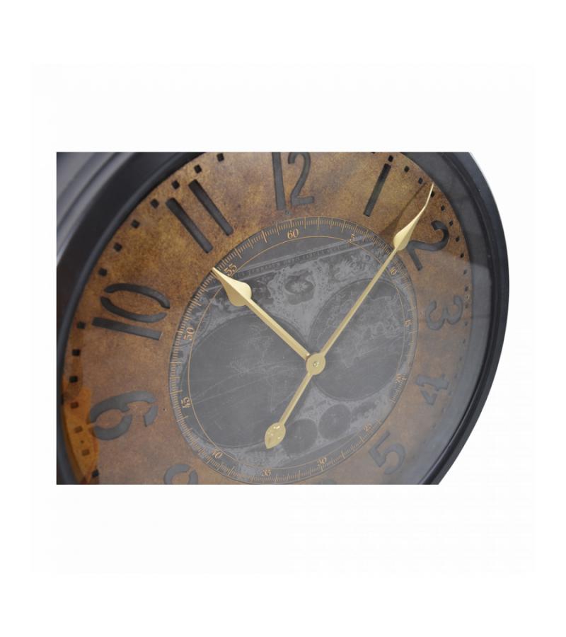 Wandklok Perth retro industrieel 65x11 cm